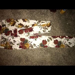 Floral jeans